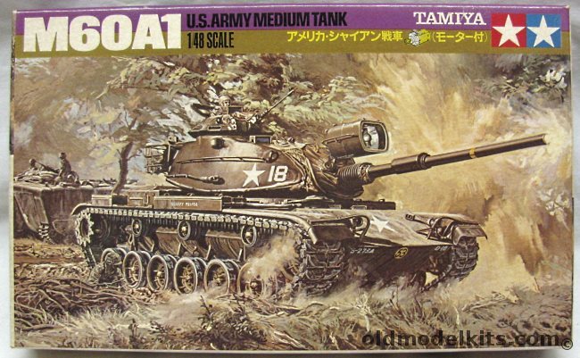 Tamiya 1/48 M60A1 US Army Medium Tank - Motorized, MS105-250 plastic model kit